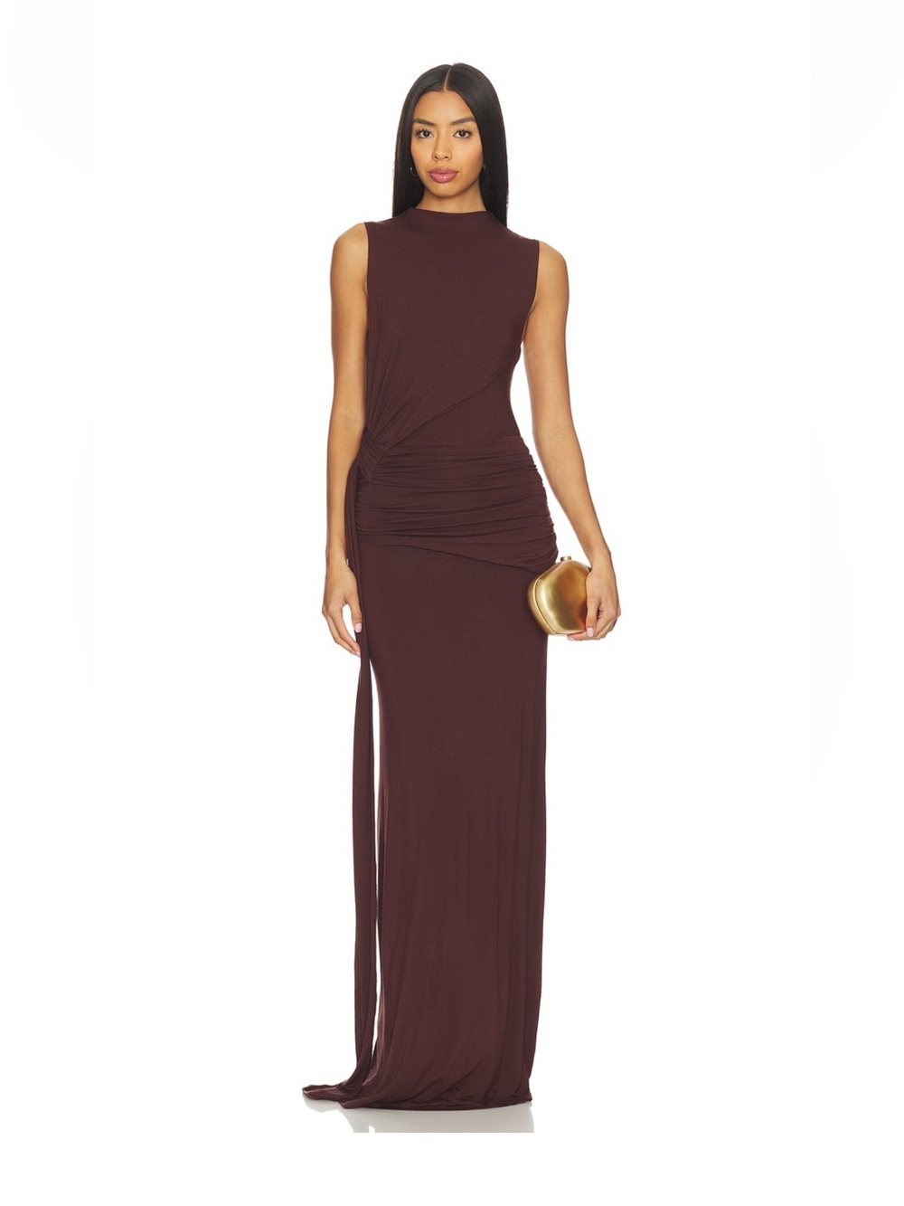 MORE TO COME - Stacie Maxi Dress in Dark Brown